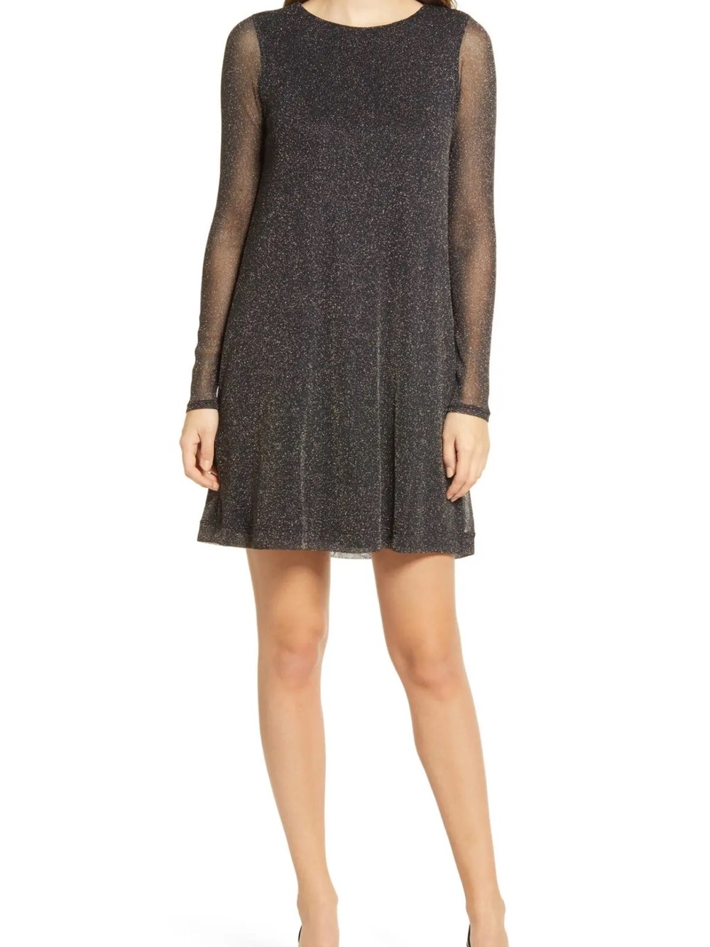 Lilly Pulitzer Ophelia long sleeve glitter swing dress extra small